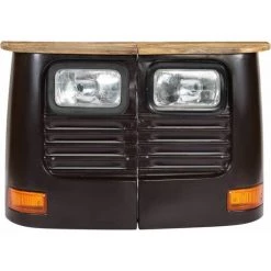 Hommoo Buffet En Forme De Camion Bois De Manguier Massif Gris Fonce HDV12178 -Buffet et enfilade Soldes 25379373 3