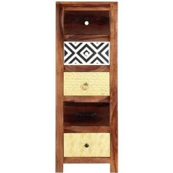 Hommoo Armoire Laterale 40 X 30 X 110 Cm Bois De Sesham Solide HDV13585 -Buffet et enfilade Soldes 25379506 5