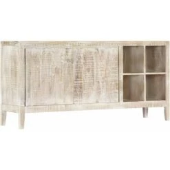 Hommoo Buffet 160 X 40 X 76 Cm Bois Massif De Manguier HDV13820