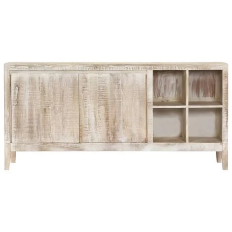 Hommoo Buffet 160 X 40 X 76 Cm Bois Massif De Manguier HDV13820 3 Hommoo Buffet 160 X 40 X 76 Cm Bois Massif De Manguier HDV13820 – Image 3