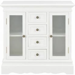 Hommoo Buffet Blanc 70 X 28 X 70 Cm Bois De Pin Massif HDV22180 7 Hommoo Buffet Blanc 70 X 28 X 70 Cm Bois De Pin Massif HDV22180 -Buffet et enfilade Soldes 25379649 3