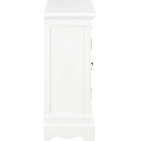 Hommoo Buffet Blanc 70 X 28 X 70 Cm Bois De Pin Massif HDV22180 5 Hommoo Buffet Blanc 70 X 28 X 70 Cm Bois De Pin Massif HDV22180 – Image 5