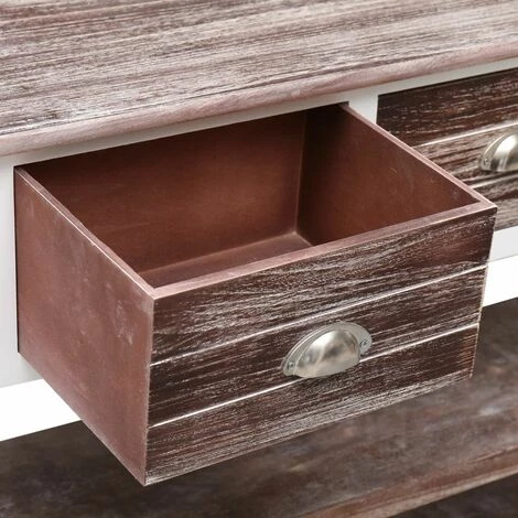 Hommoo Buffet Antique Marron 115 X 30 X 76 Cm Bois HDV24705 2 Hommoo Buffet Antique Marron 115 X 30 X 76 Cm Bois HDV24705 – Image 2