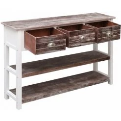 Hommoo Buffet Antique Marron 115 X 30 X 76 Cm Bois HDV24705 8 Hommoo Buffet Antique Marron 115 X 30 X 76 Cm Bois HDV24705 -Buffet et enfilade Soldes 25379750 4