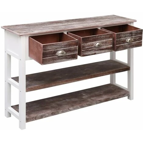 Hommoo Buffet Antique Marron 115 X 30 X 76 Cm Bois HDV24705 4 Hommoo Buffet Antique Marron 115 X 30 X 76 Cm Bois HDV24705 – Image 4