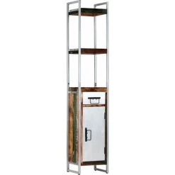 Hommoo Buffet 40 X 30 X 180 Cm Bois De Recuperation Massif HDV13673