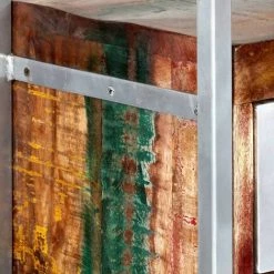 Hommoo Buffet 40 X 30 X 180 Cm Bois De Recuperation Massif HDV13673 -Buffet et enfilade Soldes 25380713 4