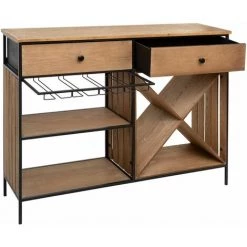 Buffet Porte Bouteille Bakos - Atmosphera - Marron -Buffet et enfilade Soldes 25509488 4