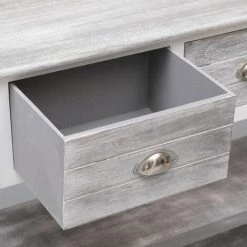 Hommoo Buffet Antique Gris 115 X 30 X 76 Cm Bois HDV24704 6 Hommoo Buffet Antique Gris 115 X 30 X 76 Cm Bois HDV24704 -Buffet et enfilade Soldes 25556746 2