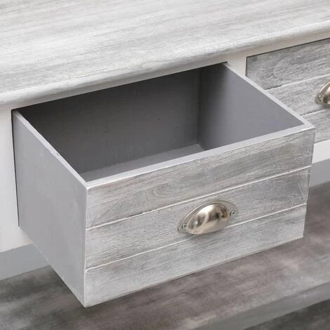 Hommoo Buffet Antique Gris 115 X 30 X 76 Cm Bois HDV24704 2 Hommoo Buffet Antique Gris 115 X 30 X 76 Cm Bois HDV24704 – Image 2