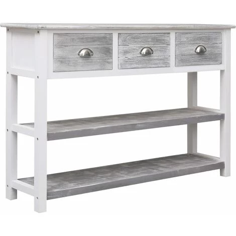 Hommoo Buffet Antique Gris 115 X 30 X 76 Cm Bois HDV24704 5 Hommoo Buffet Antique Gris 115 X 30 X 76 Cm Bois HDV24704 – Image 5