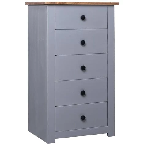 ASUPERMALL Buffet Gris 46x40x89 Cm Pin Assortiment Panama 1 ASUPERMALL Buffet Gris 46x40x89 Cm Pin Assortiment Panama