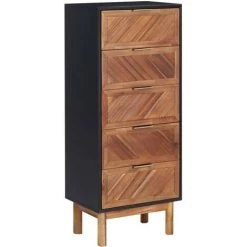 VidaXL Buffet 45x32x115 Cm Bois D'acacia Solide Et MDF - Brun