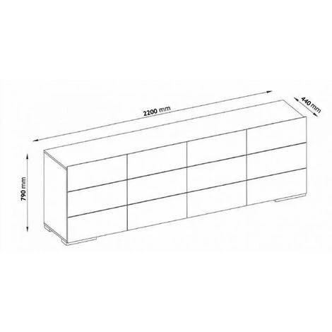ALCOS Bahut 4 Portes Chêne Blanchi Elba - Chêne - Chêne Blanchi 5 ALCOS Bahut 4 Portes Chêne Blanchi Elba - Chêne - Chêne Blanchi – Image 5