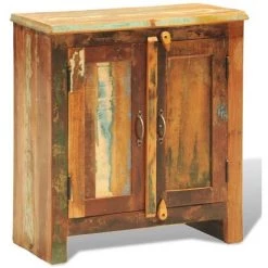 TRUE DEAL Armoire Vintage Avec 2 Portes Bois Massif De Récupération 7 TRUE DEAL Armoire Vintage Avec 2 Portes Bois Massif De Récupération -Buffet et enfilade Soldes 26218564 3