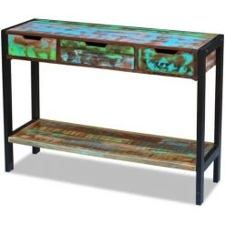 TRUE DEAL Buffet 3 Tiroirs Bois De Récupération Massif 7 TRUE DEAL Buffet 3 Tiroirs Bois De Récupération Massif -Buffet et enfilade Soldes 26220018 3