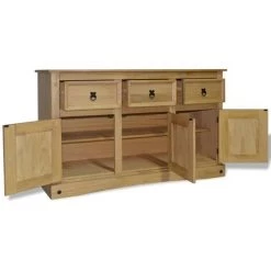 TRUE DEAL Buffet Pin Mexicain Massif Gamme Corona 132 X 43 X 78 Cm -Buffet et enfilade Soldes 26220326 3