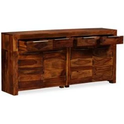 TRUE DEAL Buffet Bois Massif De Sesham 160 X 35 X 75 Cm -Buffet et enfilade Soldes 26220480 4