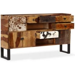 TRUE DEAL Buffet Bois Massif De Sesham 140 X 30 X 80 Cm 7 TRUE DEAL Buffet Bois Massif De Sesham 140 X 30 X 80 Cm -Buffet et enfilade Soldes 26221257 3
