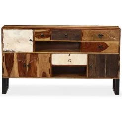 TRUE DEAL Buffet Bois Massif De Sesham 140 X 30 X 80 Cm 9 TRUE DEAL Buffet Bois Massif De Sesham 140 X 30 X 80 Cm -Buffet et enfilade Soldes 26221257 5