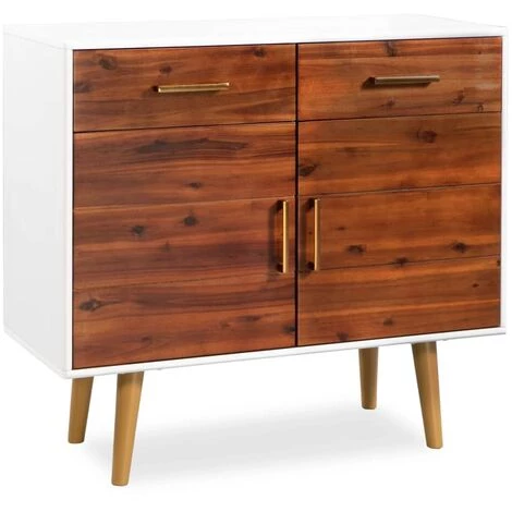 TRUE DEAL Buffet Bois D'acacia Massif 90 X 33,5 X 83 Cm 1 TRUE DEAL Buffet Bois D'acacia Massif 90 X 33,5 X 83 Cm
