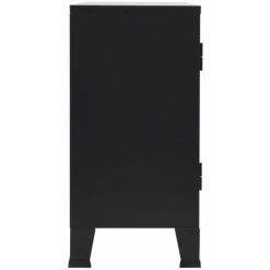 TRUE DEAL Buffet Métal De Style Industriel 120 X 35 X 70 Cm Noir -Buffet et enfilade Soldes 26222225 4