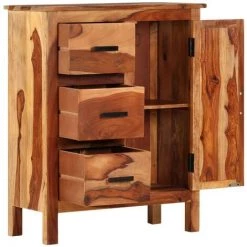 TRUE DEAL Buffet 65 X 30 X 80 Cm Bois Solide De Sesham 8 TRUE DEAL Buffet 65 X 30 X 80 Cm Bois Solide De Sesham -Buffet et enfilade Soldes 26222485 4