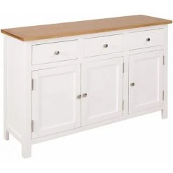 TRUE DEAL Buffet 110 X 33,5 X 70 Cm Bois De Chêne Massif
