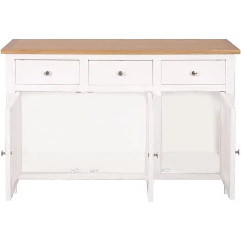 TRUE DEAL Buffet 110 X 33,5 X 70 Cm Bois De Chêne Massif 2 TRUE DEAL Buffet 110 X 33,5 X 70 Cm Bois De Chêne Massif – Image 2