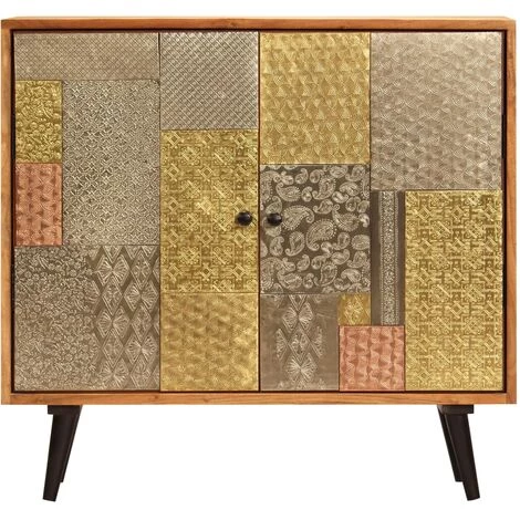 TRUE DEAL Buffet 80 X 30 X 75 Cm Bois D'acacia Massif 2 TRUE DEAL Buffet 80 X 30 X 75 Cm Bois D'acacia Massif – Image 2