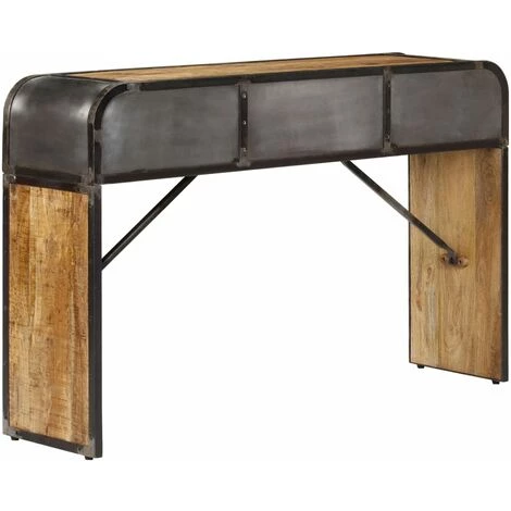 TRUE DEAL Buffet 120 X 30 X 75 Cm Bois De Manguier Massif 3 TRUE DEAL Buffet 120 X 30 X 75 Cm Bois De Manguier Massif – Image 3