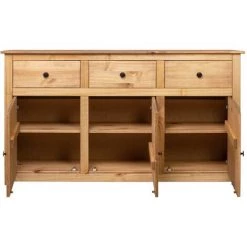 TRUE DEAL Buffet 135x40x80 Cm Pin Solide Assortiment Panama 8 TRUE DEAL Buffet 135x40x80 Cm Pin Solide Assortiment Panama -Buffet et enfilade Soldes 26272165 4