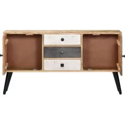 TRUE DEAL Buffet 118 X 30 X 62 Cm Bois De Manguier Massif 7 TRUE DEAL Buffet 118 X 30 X 62 Cm Bois De Manguier Massif -Buffet et enfilade Soldes 26272637 3