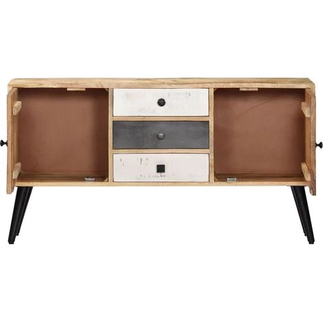 TRUE DEAL Buffet 118 X 30 X 62 Cm Bois De Manguier Massif 3 TRUE DEAL Buffet 118 X 30 X 62 Cm Bois De Manguier Massif – Image 3