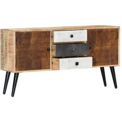 TRUE DEAL Buffet 118 X 30 X 62 Cm Bois De Manguier Massif 8 TRUE DEAL Buffet 118 X 30 X 62 Cm Bois De Manguier Massif -Buffet et enfilade Soldes 26272637 4