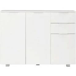 TRUE DEAL Buffet Blanc Brillant 107 X 35 X 76 Cm 7 TRUE DEAL Buffet Blanc Brillant 107 X 35 X 76 Cm -Buffet et enfilade Soldes 26273192 3