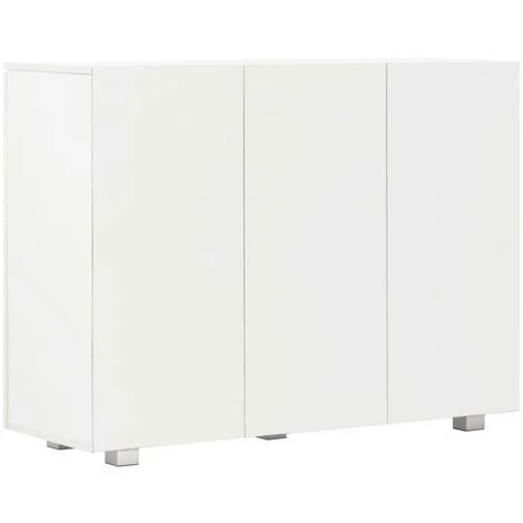 TRUE DEAL Buffet Blanc Brillant 107 X 35 X 76 Cm 5 TRUE DEAL Buffet Blanc Brillant 107 X 35 X 76 Cm – Image 5
