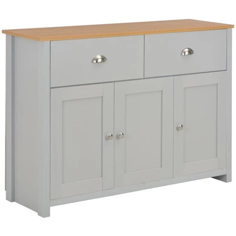 TRUE DEAL Buffet Gris 112 X 35 X 81 Cm 1 TRUE DEAL Buffet Gris 112 X 35 X 81 Cm