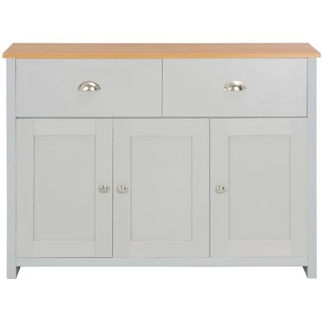 TRUE DEAL Buffet Gris 112 X 35 X 81 Cm 3 TRUE DEAL Buffet Gris 112 X 35 X 81 Cm – Image 3