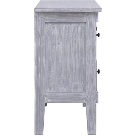 TRUE DEAL Buffet Avec 2 Tiroirs 90x30x60 Cm Bois D'acajou Massif 4 TRUE DEAL Buffet Avec 2 Tiroirs 90x30x60 Cm Bois D'acajou Massif – Image 4