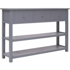 TRUE DEAL Buffet Gris 115 X 30 X 76 Cm Bois