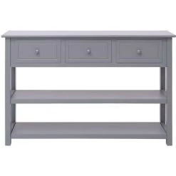 TRUE DEAL Buffet Gris 115 X 30 X 76 Cm Bois -Buffet et enfilade Soldes 26273596 4