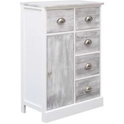 TRUE DEAL Buffet Avec 10 Tiroirs Gris 113 X 30 X 79 Cm Bois 8 TRUE DEAL Buffet Avec 10 Tiroirs Gris 113 X 30 X 79 Cm Bois -Buffet et enfilade Soldes 26273611 4