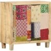 TRUE DEAL Buffet Patchwork 70 X 35 X 75 Cm Bois De Manguier Massif
