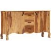 TRUE DEAL Buffet 145x40x80 Cm Bois Solide