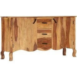 TRUE DEAL Buffet 145x40x80 Cm Bois Solide
