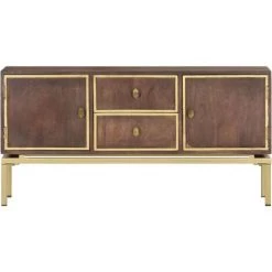 TRUE DEAL Buffet 120x29x60 Cm Bois De Manguier Massif 6 TRUE DEAL Buffet 120x29x60 Cm Bois De Manguier Massif -Buffet et enfilade Soldes 26299717 2