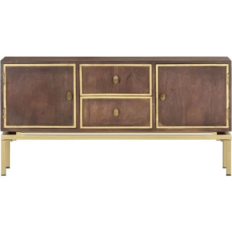 TRUE DEAL Buffet 120x29x60 Cm Bois De Manguier Massif 2 TRUE DEAL Buffet 120x29x60 Cm Bois De Manguier Massif – Image 2