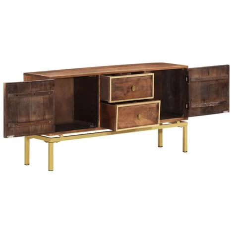 TRUE DEAL Buffet 120x29x60 Cm Bois De Manguier Massif 3 TRUE DEAL Buffet 120x29x60 Cm Bois De Manguier Massif – Image 3