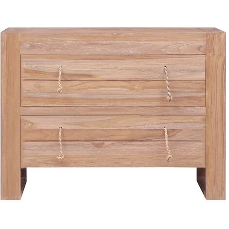 TRUE DEAL Buffet 80x35x60 Cm Bois De Teck Massif 2 TRUE DEAL Buffet 80x35x60 Cm Bois De Teck Massif – Image 2